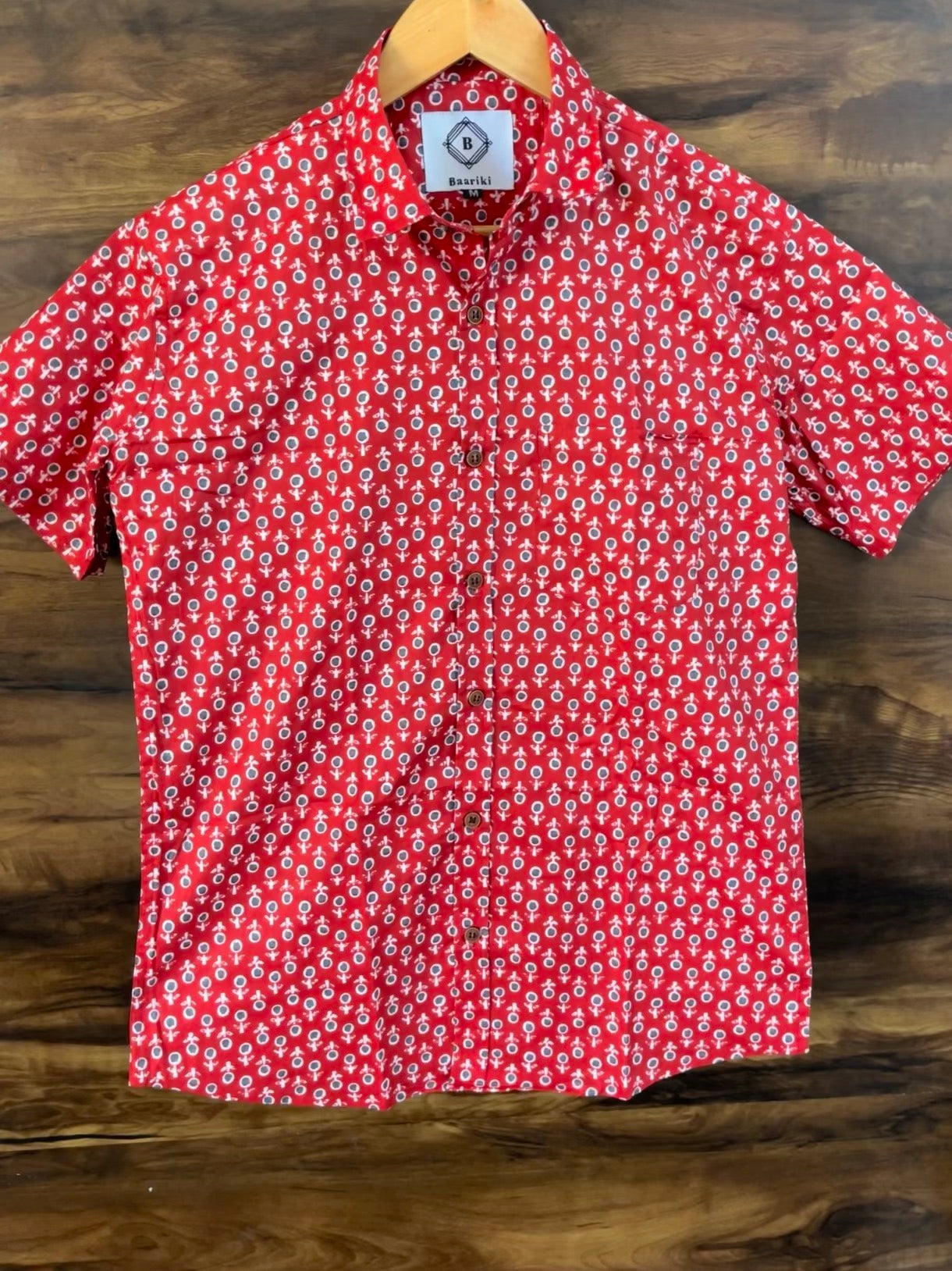 Red Printed Shirt