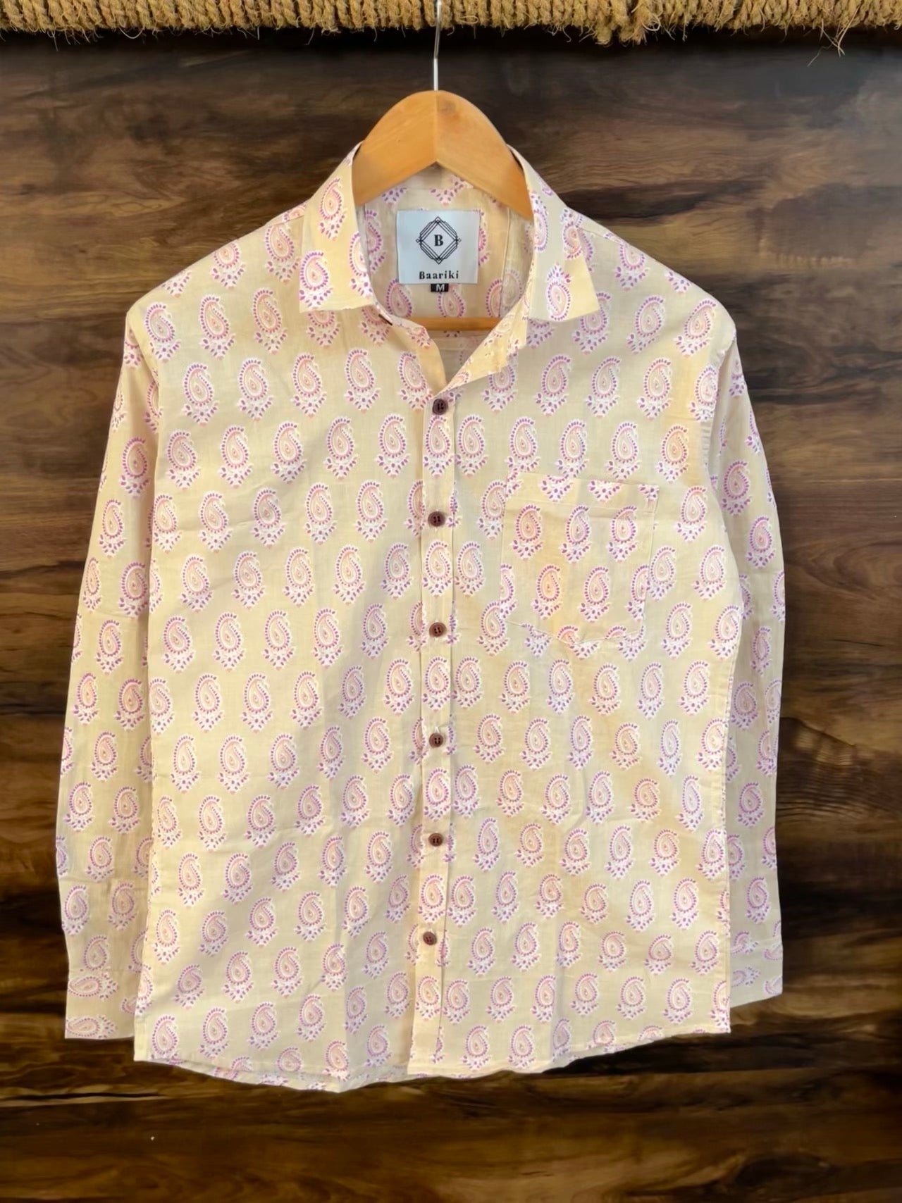 Peach Printed shirt