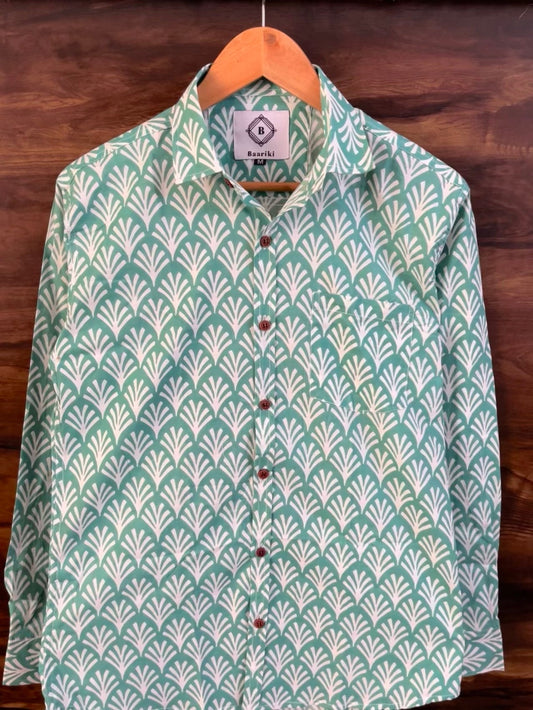 Light green Printed shirt