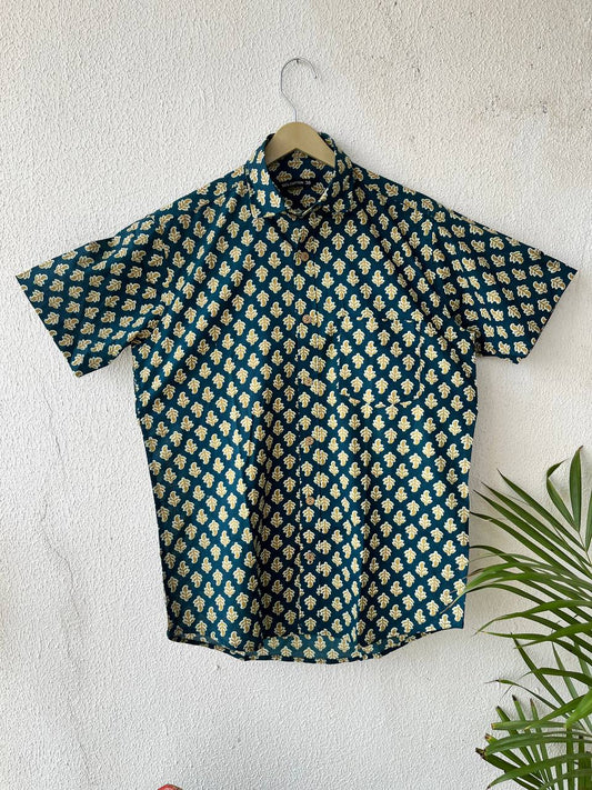 Navy Blue Printed shirt